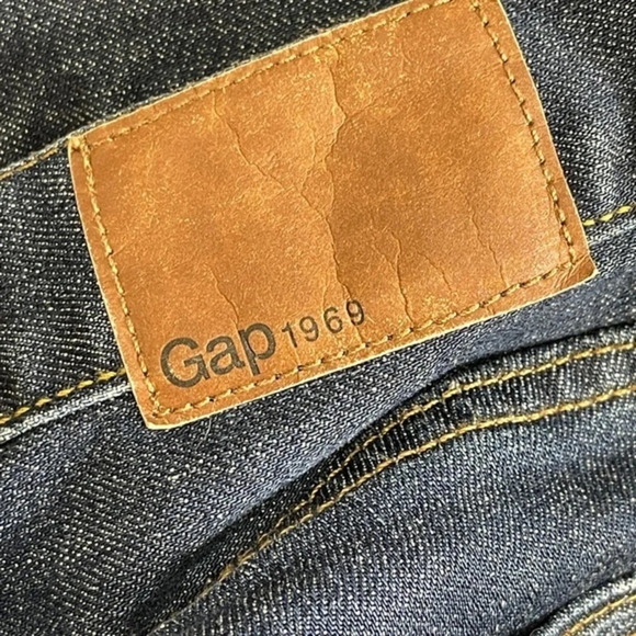 Gap Men’s 1969 Athletic Cut Jeans‎ Size 38x32 Rinse Dark Denim - Picture 3 of 6